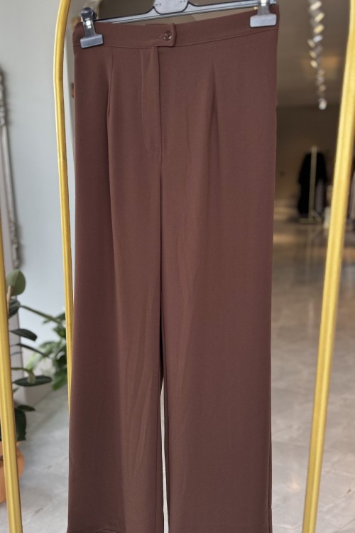 Bol paça pantolon Acı Kahve