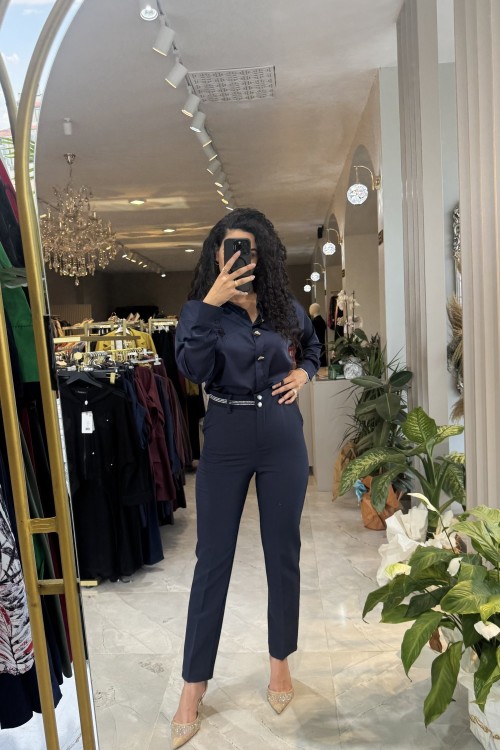 BEYZ KALEM PANTOLON Lacivert