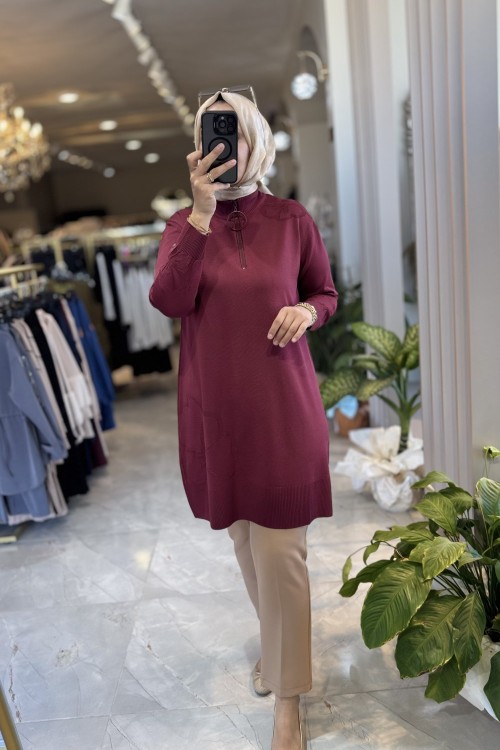 ARMİNE 4111 TUNİK Bordo