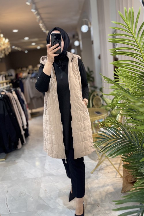 NPRİVE 4078 KAPİTONE YELEK Bej