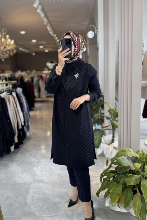 NPRIVE JAKAR GİY ÇIK TUNİK 9492 Siyah