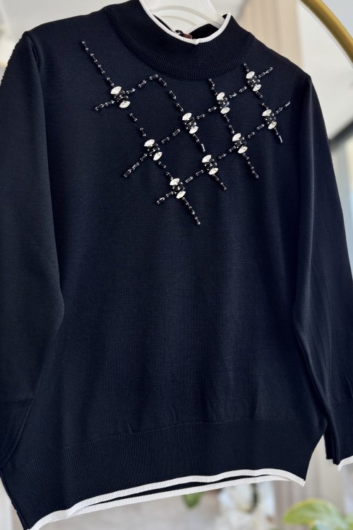 NPRİVE MERSERIZE KAZAK 7006 Siyah