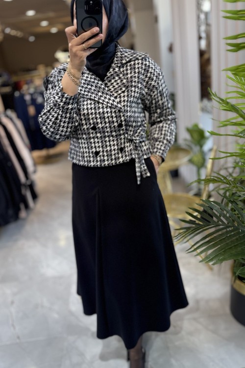 NPRİVE 4257 BAĞLAMA DET CEKET Siyah