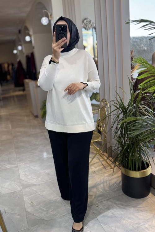 NPRİVE 7036 MERSERİZE TUNİK Ekru