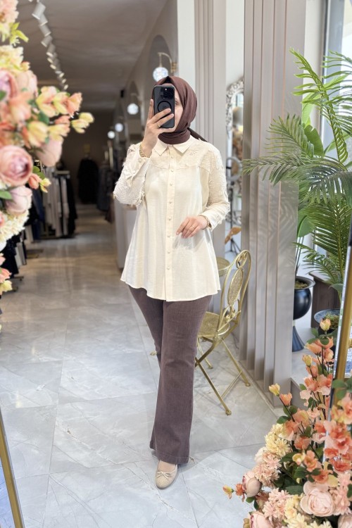 NPRİVE PAPATYA TUNİK Bej